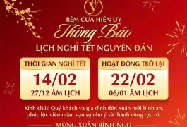 THÔNG BÁO LỊCH NGHỈ TẾT NGUYÊN ĐÁN VÀ NGÀY LÀM VIỆC LẠI